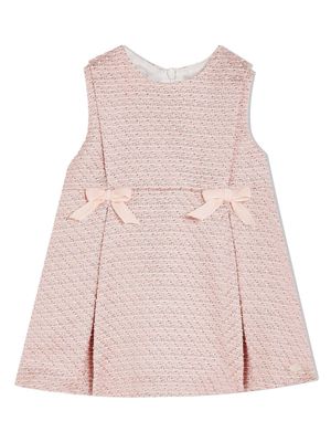 Tartine Et Chocolat bow-detail tweed sleeveless dress - Pink