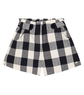 Tartine et Chocolat Checked bouclé shorts