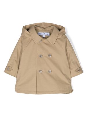 Tartine Et Chocolat double-breasted hooded jacket - Neutrals