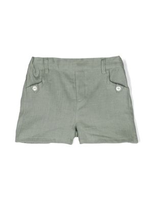 Tartine Et Chocolat elasticated-waist linen shorts - Green