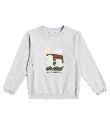 Tartine et Chocolat Embroidered cotton jersey sweatshirt