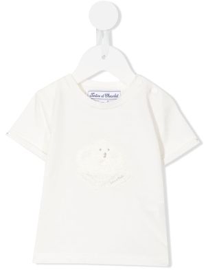 Tartine Et Chocolat embroidered cotton T-shirt - White