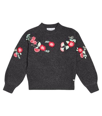 Tartine et Chocolat Embroidered wool-blend sweater