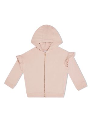 Tartine Et Chocolat embroidered zip-up hoodie - Pink