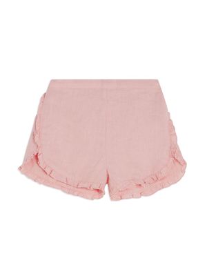 Tartine Et Chocolat frilled-detail linen shorts - Pink