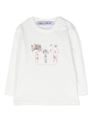 Tartine Et Chocolat graphic-print cotton sweatshirt - White