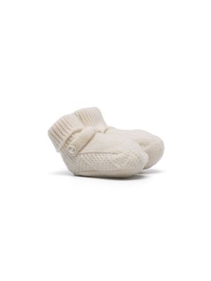 Tartine Et Chocolat knitted cashmere slippers - White