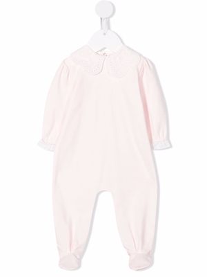Tartine Et Chocolat lace-collar cotton pajamas - Pink