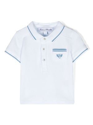 Tartine Et Chocolat logo-embroidered cotton polo shirt - Blue