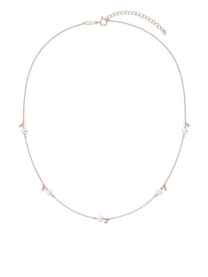 TASAKI 18kt rose gold Kugel pearl and diamond necklace - Pink