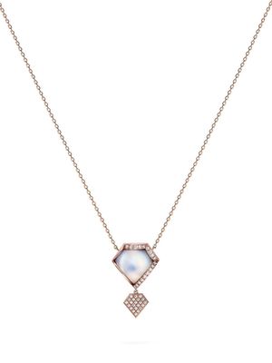 TASAKI 18kt rose gold M/G TASAKI FACETED pearl and diamond necklace - Pink