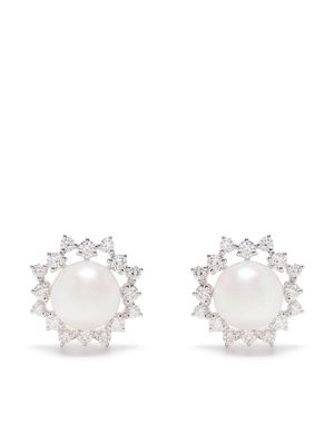 TASAKI 18kt white gold Akoya diamond earrings - Silver