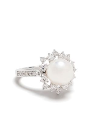 TASAKI 18kt white gold Akoya diamond ring - Silver