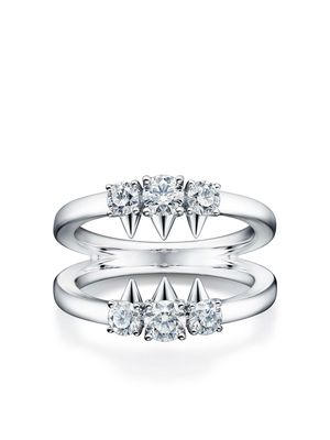 TASAKI 18kt white gold Collection Line Danger diamond ring - Silver