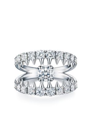 TASAKI 18kt white gold Collection Line Danger diamonds ring - Silver