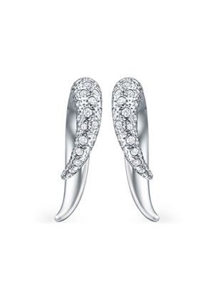 TASAKI 18kt white gold Collection Line Danger Horn diamond earrings - Silver