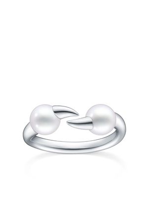 TASAKI 18kt white gold Collection Line Danger pearl ring - Silver