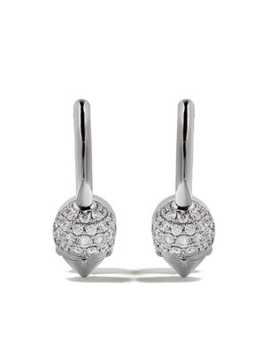 TASAKI 18kt white gold Collection Line refined rebellion novel diamond earrings - Silver