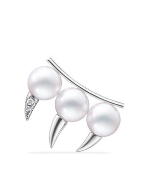 TASAKI 18kt white gold Danger Fang pearl earring - Silver