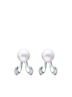 TASAKI 18kt white gold Danger Fang pearl earrings - Silver