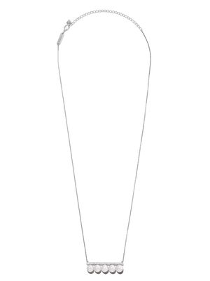 TASAKI 18kt white gold diamond pavé Collection Line Balance necklace