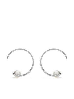 TASAKI 18kt white gold TASAKI Atelier Aurora South Sea pearl and diamond earrings - Silver