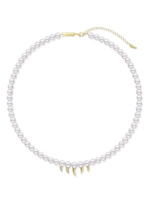 TASAKI 18kt yellow gold Collection Line Danger Fang pearl necklace