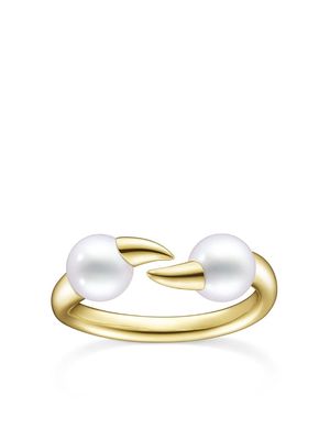 TASAKI 18kt yellow gold Collection Line Danger Fang pearl ring