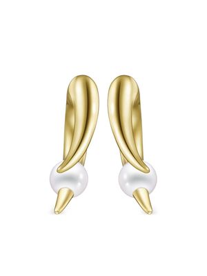 TASAKI 18kt yellow gold Collection Line Danger Horn Plus earrings