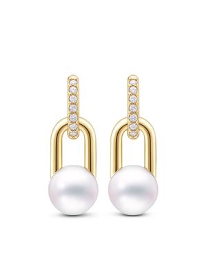 TASAKI 18kt yellow gold Collection Line Fine Link pearl drop earring