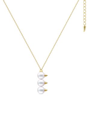 TASAKI 18kt yellow gold Danger Neo pearl pendant necklace