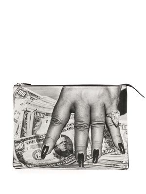 TASCHEN XL Helmut Newton ‘Fat Hand and Dollars’ pouch - White