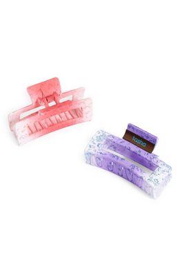 Tasha 2-Pack Assorted Jaw Clips in Pink Purple