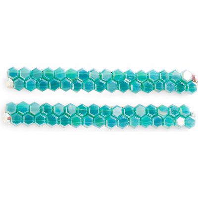 Tasha 2-Pack Beaded Hair Clips in Turquoise