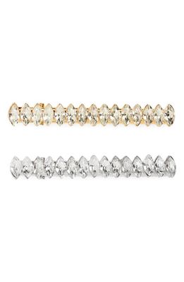 Tasha Assorted 2-Pack Crystal Hair Clips in Gold