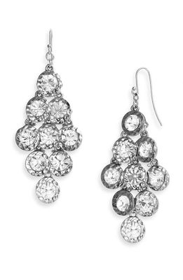 Tasha Crystal Chandelier Earrings in Silver