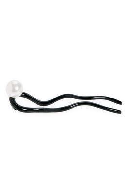 Tasha Imitation Pearl Chignon Clip in Black