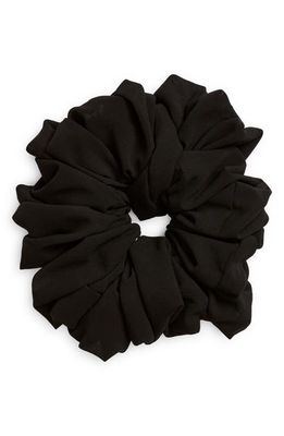 Tasha Oversize Crepe Scrunchie in Black