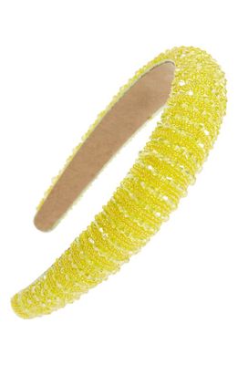 Tasha Seedbead Headband in Yellow
