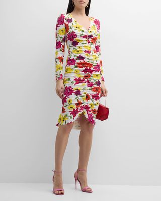 Tatangela Floral-Print Bodycon Midi Dress