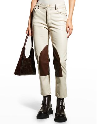 Tate Straight Faux Leather Pants