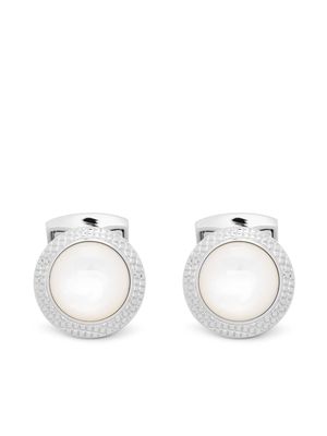 Tateossian engraved-edge cufflinks - Silver