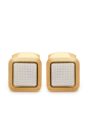 Tateossian gold-plated squared cufflinks