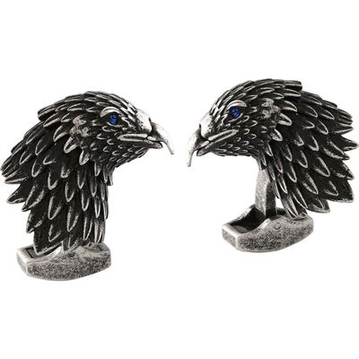 Tateossian Mechanical Eagle Cuff Links in Black 