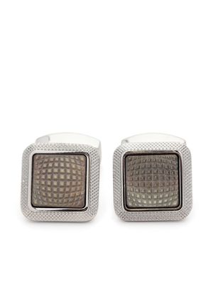 Tateossian palladium squared cufflinks - Silver