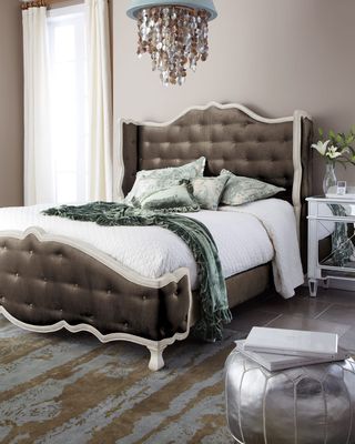 Taupe Tabitha Tufted King Bed