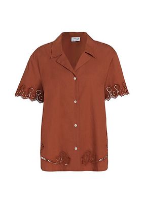 Taytum Cotton Button-Front Top