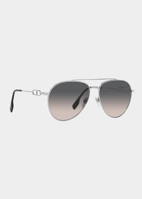 TB Cutout Steel Aviator Sunglasses