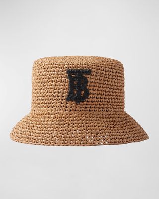 TB Monogram Crochet Bucket Hat