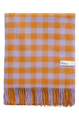 TBCo Gingham Lambswool Blanket in Amber Oversized Gingham